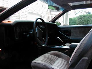 [Camaro interior from inside driver door]